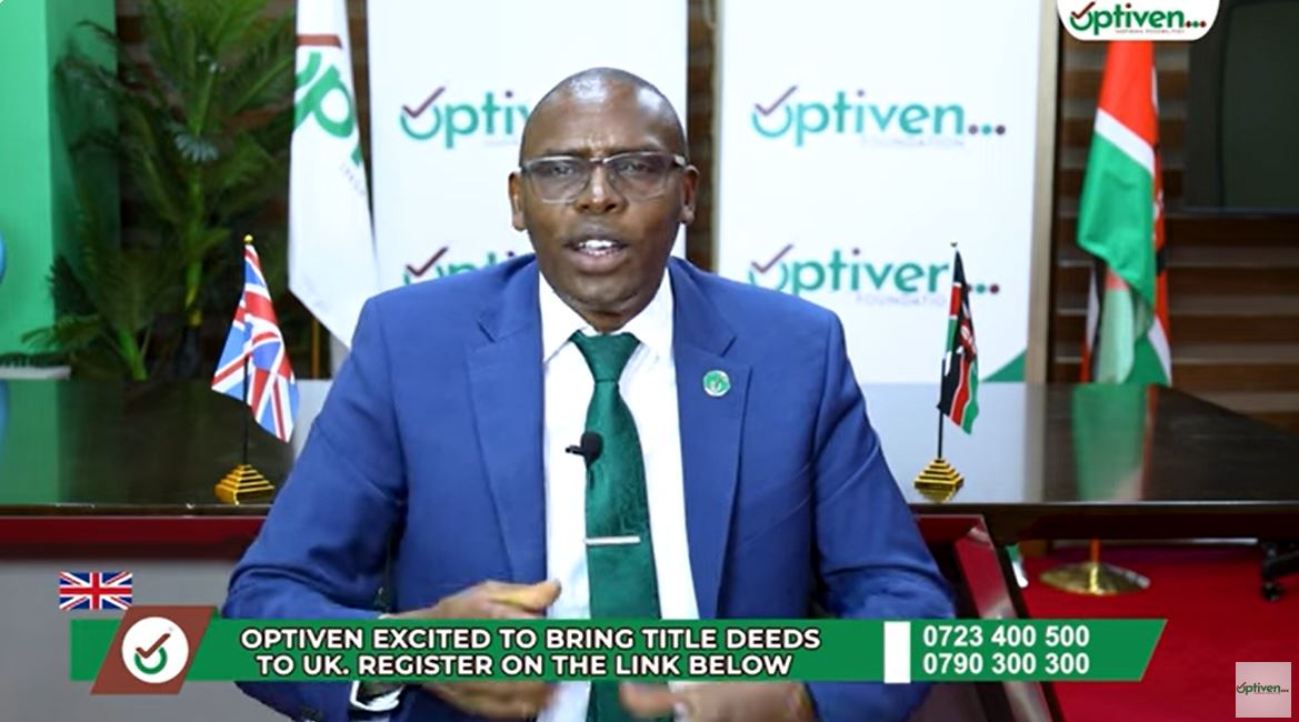 Optiven CEO, George Wachiuri, has embarked on a significant tour of the United Kingdom to meet with the company's investors and personally issue them with their title deeds.